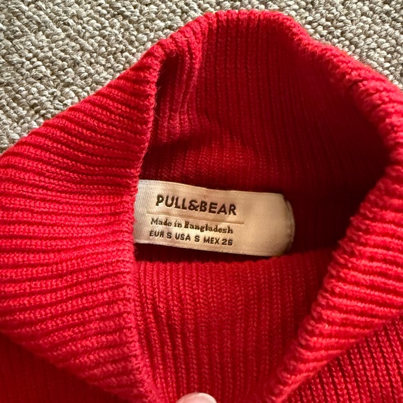 Pull&Bear Red Ribbed Knit Sweater - Picture 2 of 2